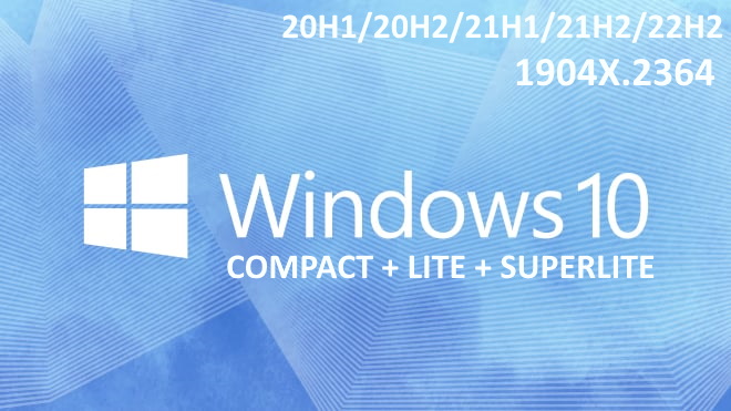 Windows 10 Pro 20H1-22H2 1904X.2364 легкая